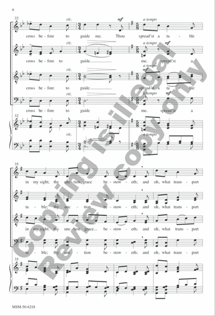 The King of Love My Shepherd Is Divisi scores gallery preview page 6