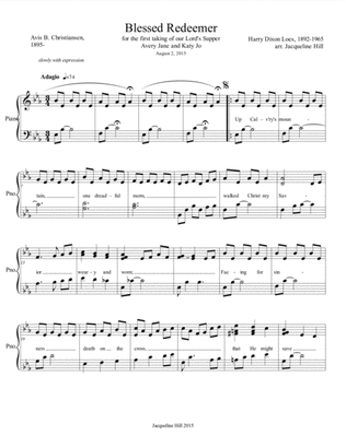 Blessed Redeemer (for piano)