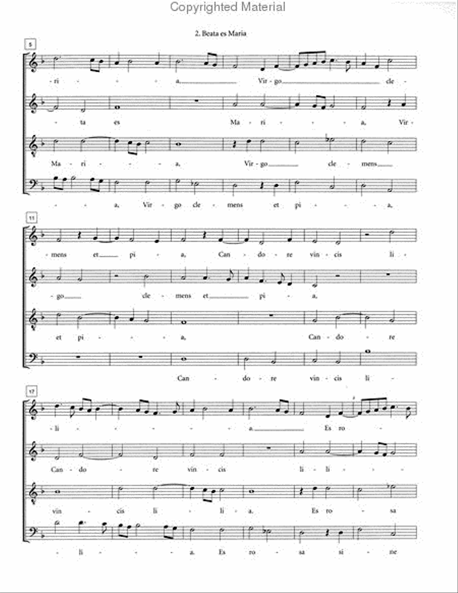 Beata es Maria 4-Part scores gallery preview page 3