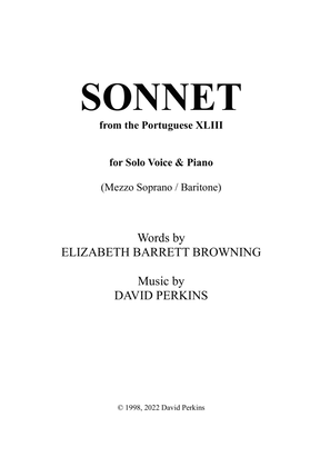 Sonnet (from the Portuguese XLIII)