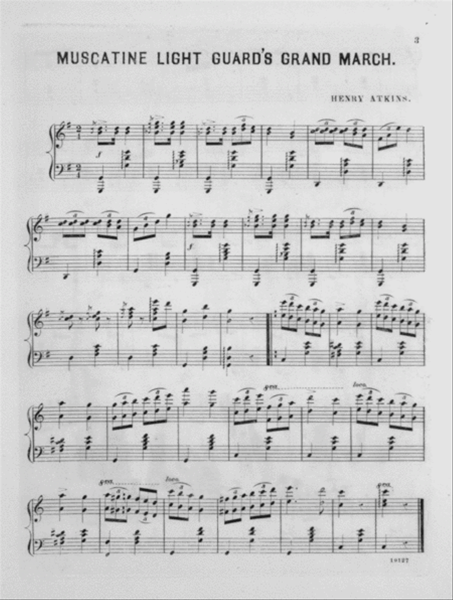 Muscatine Light Guards Grand March Piano Solo scores gallery preview page 2
