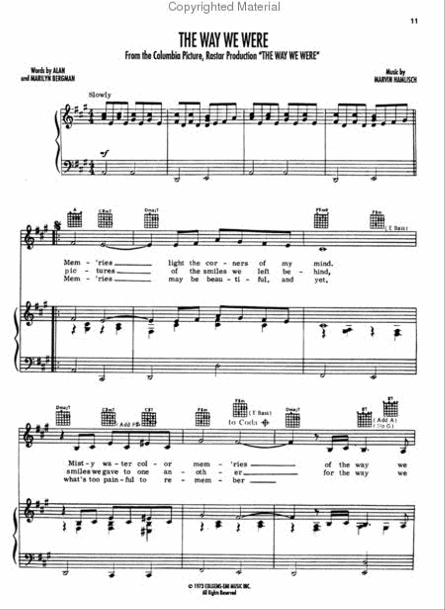 Alan & Marilyn Bergman Songbook Piano, Vocal, Guitar scores gallery preview page 6