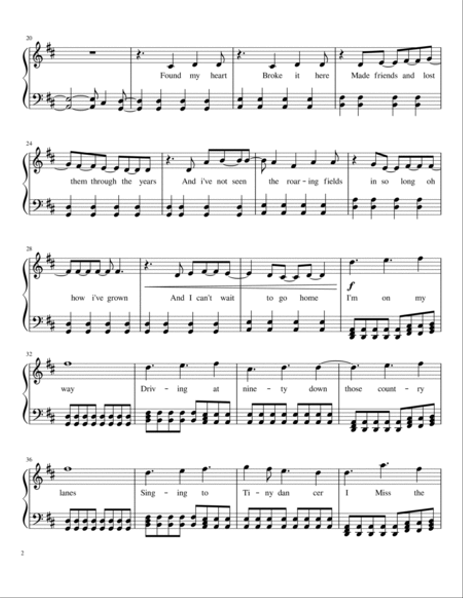 Castle On The Hill Castle On The Hill Piano Solo scores gallery preview page 2
