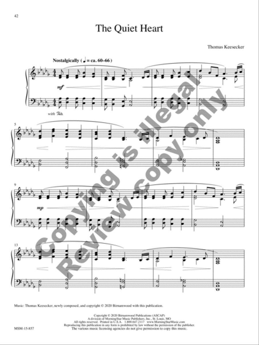 The Quiet Heart The Quiet Heart Piano Solo scores gallery preview page 14