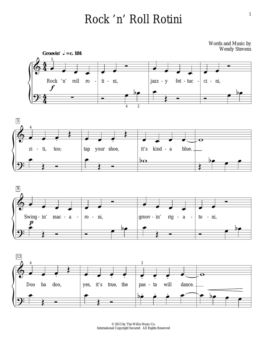 Rock 'N' Roll Rotini Piano Method scores gallery preview page 1