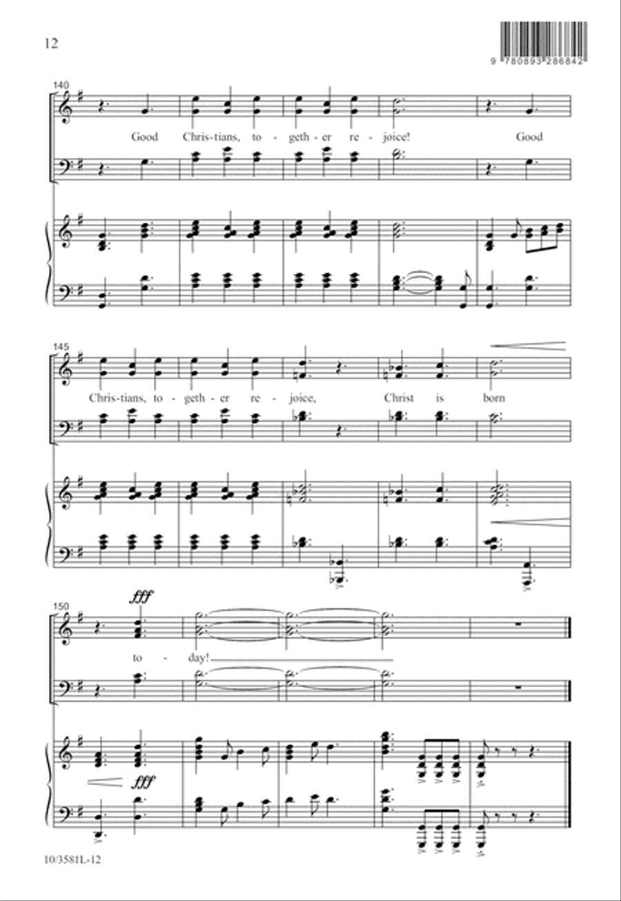 Rejoice! Christ Is Born! 4-Part scores gallery preview page 13