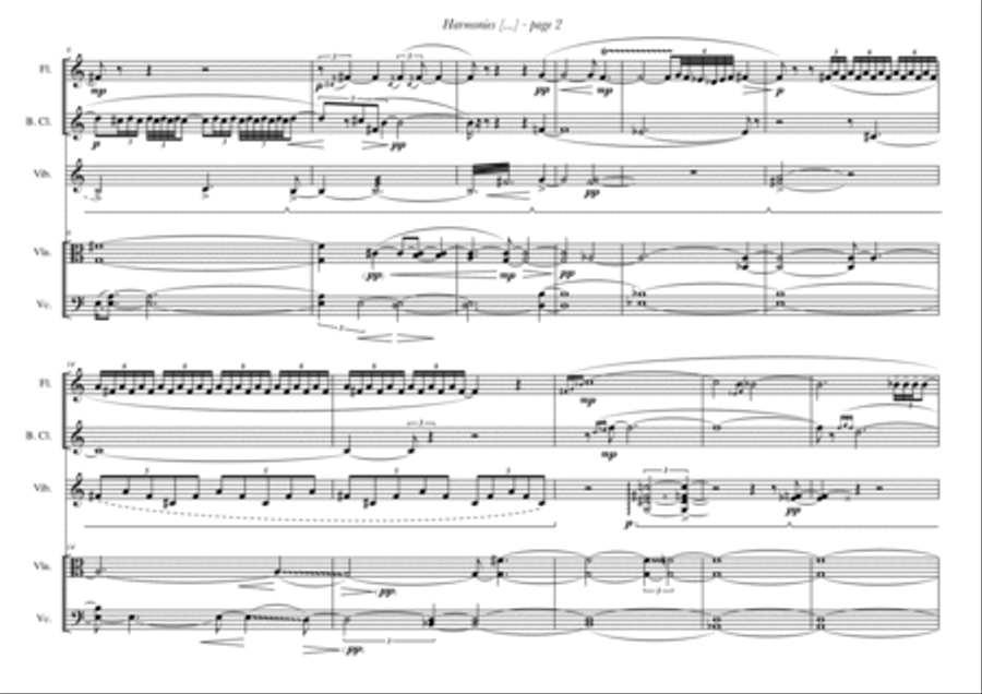 Harmonies - Dread, Darkness, Despair..... Light (Full Score) Small Ensemble scores gallery preview page 6