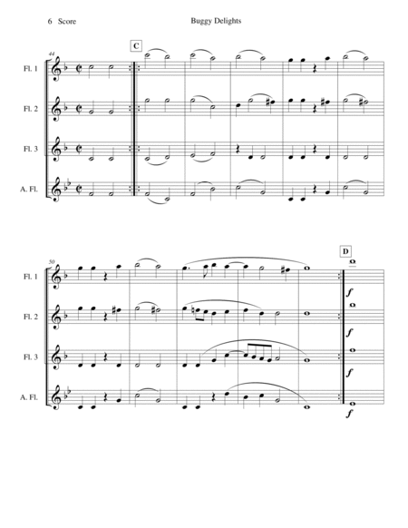 Buggy Delights, Insect Music for Flute Quartet - Score Only image number null
