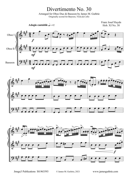 Haydn: Two Double Reed Trios image number null