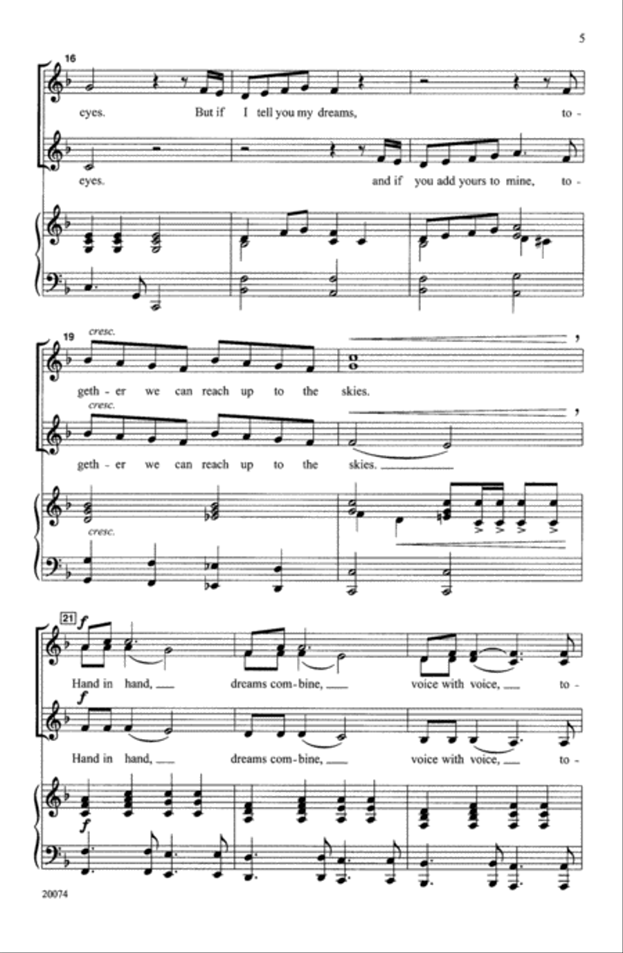 I Am a Small Part of the World Choir scores gallery preview page 3