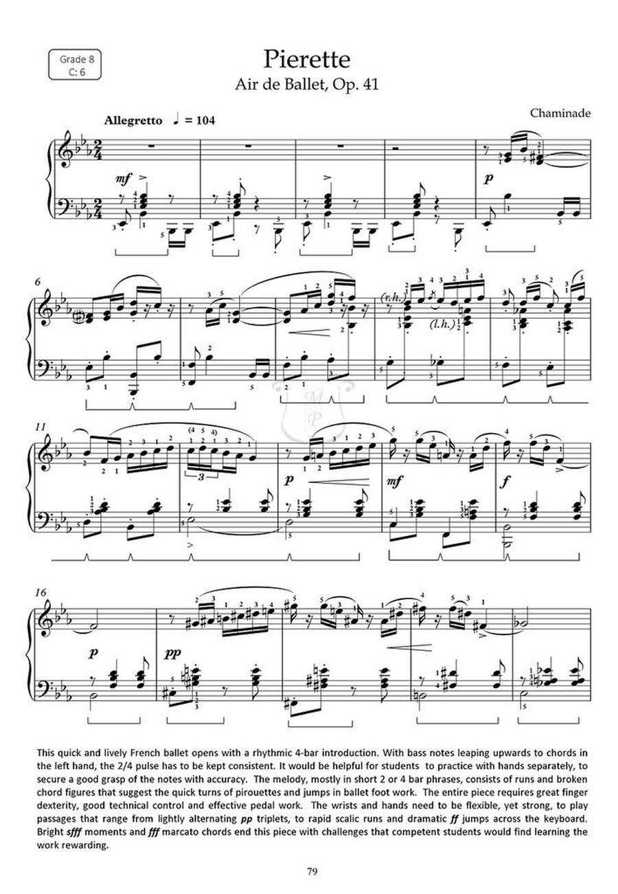 Teachers' Choice Selected Piano 2025 Grade 8 Piano Solo scores gallery preview page 3