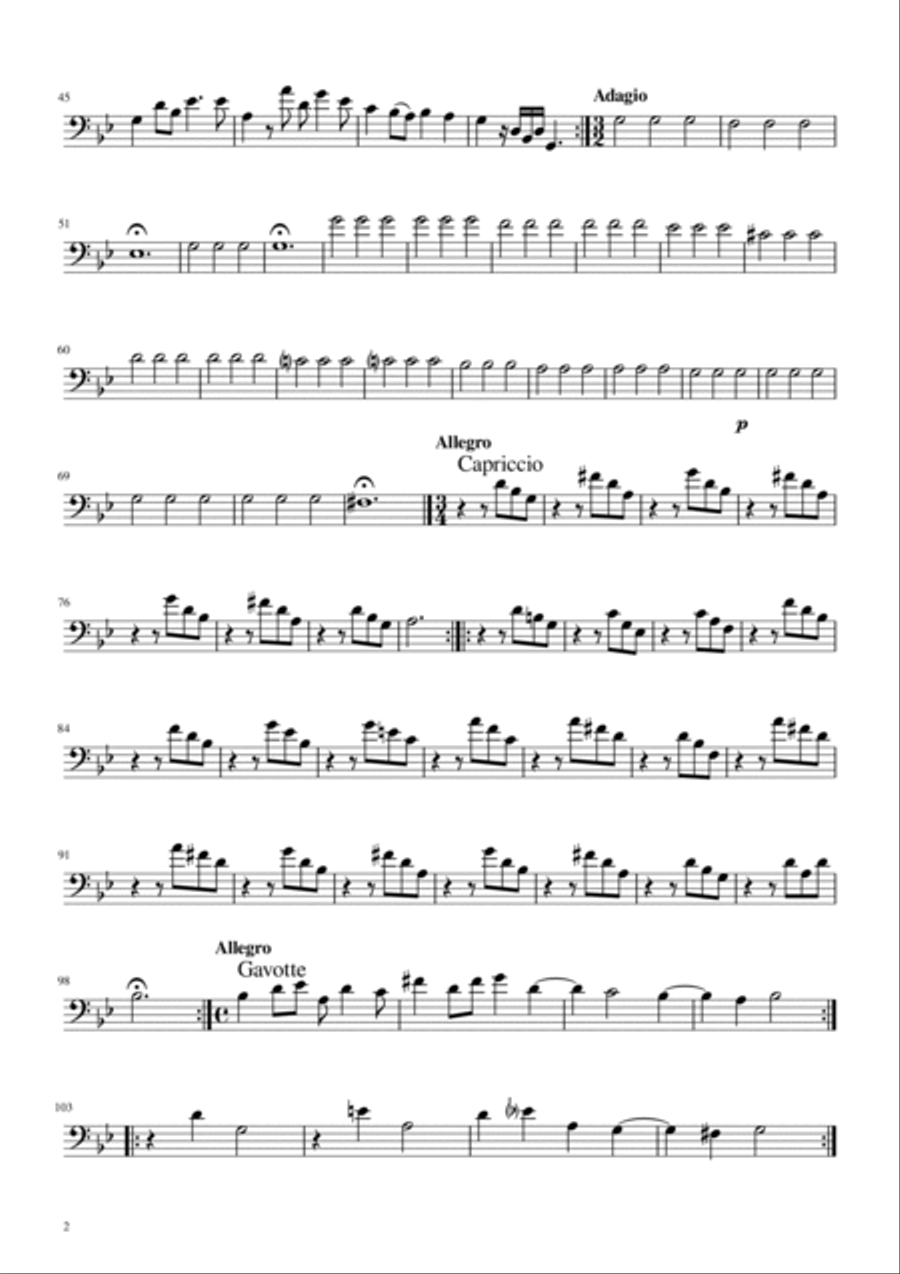 Trio Sonata in G Minor, RV 73 Euphonium scores gallery preview page 5
