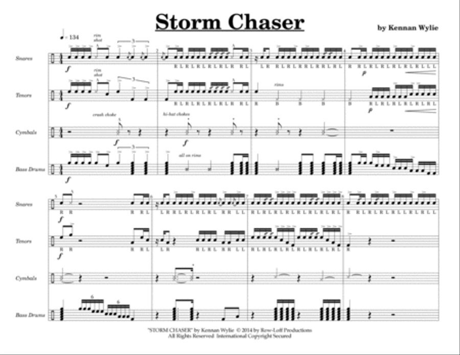 Storm Chaser w/Tutor Tracks Percussion Ensemble scores gallery preview page 3