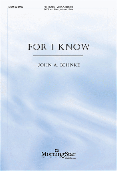For I Know (Choral Score) image number null
