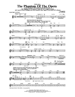 The Phantom Of The Opera (Medley) (arr. Ed Lojeski) - Electric Guitar