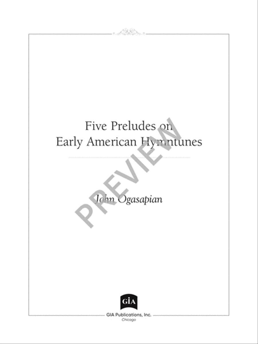 Five Preludes on Early American Tunes image number null