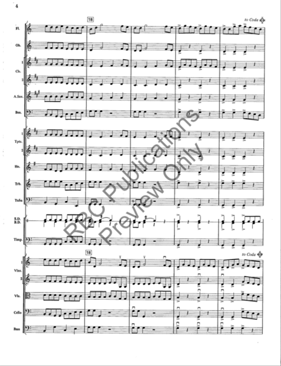 Finale From Symphony #5 (Score) Full Orchestra scores gallery preview page 7