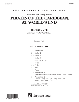Book cover for Music from Pirates of the Caribbean: At World's End - Full Score
