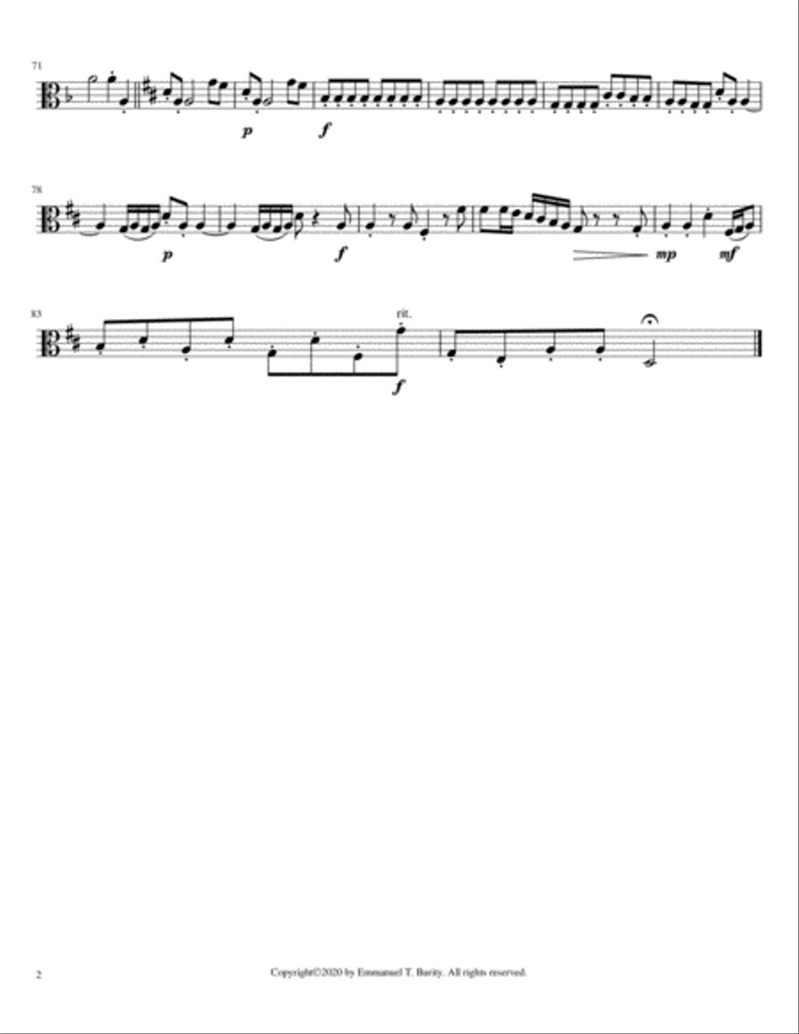 Concerto for Violin in D Major by Emmanuel Burity (1969- ) String Orchestra scores gallery preview page 4