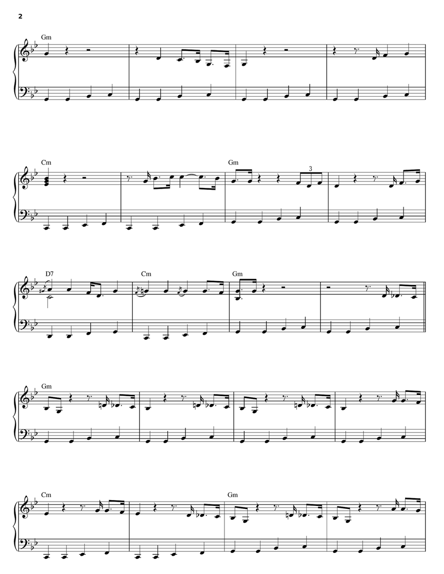 Green Onions Piano Solo scores gallery preview page 2