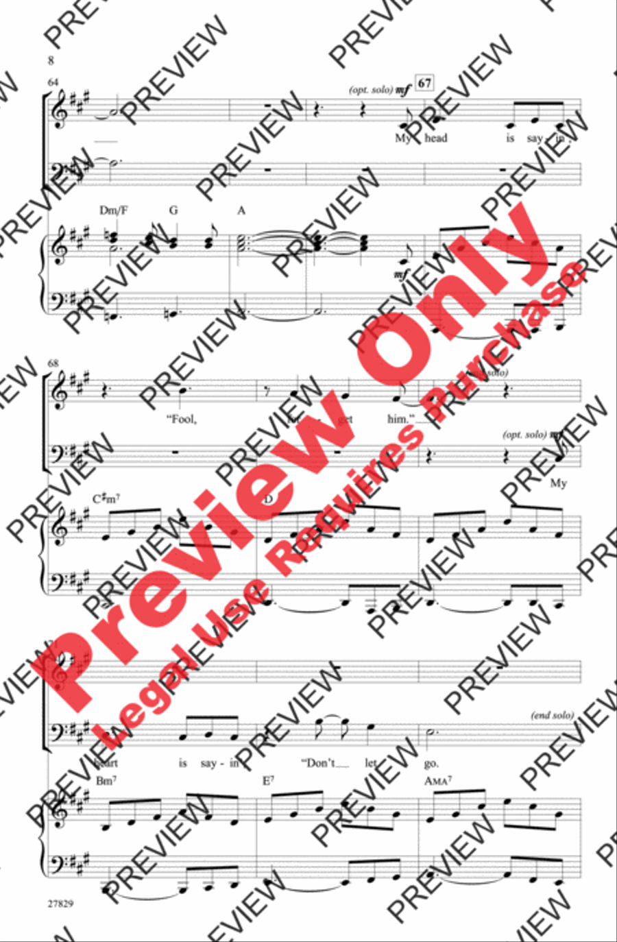 Hopelessly Devoted to You 4-Part scores gallery preview page 8