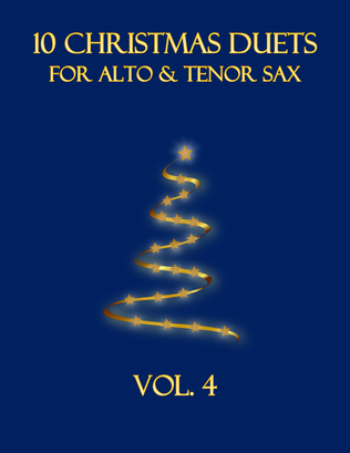 Book cover for 10 Christmas Duets for Alto and Tenor Sax (Vol. 4)