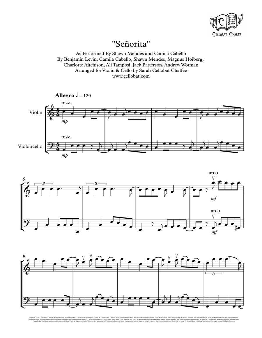 Senorita String Duet scores gallery preview page 1