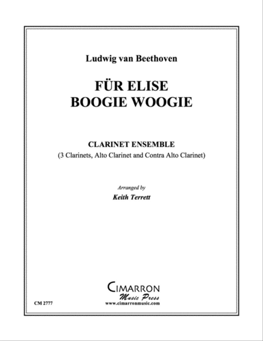 Fur Elise Boogie Woogie Clarinet scores gallery preview page 1