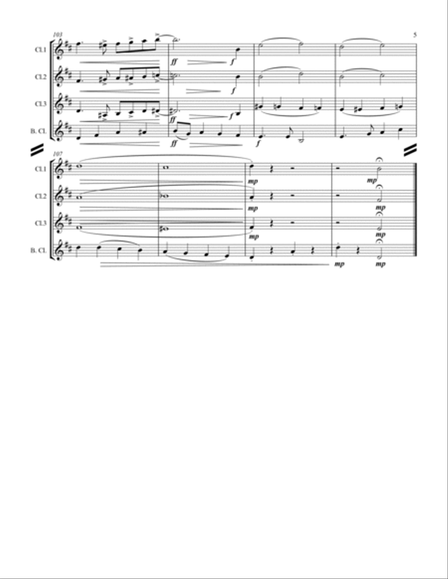 I'll Be Home For Christmas Woodwind Ensemble scores gallery preview page 6