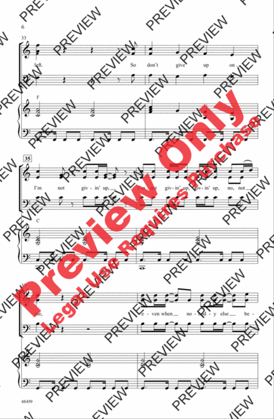 Don't Give Up on Me 3-Part scores gallery preview page 6