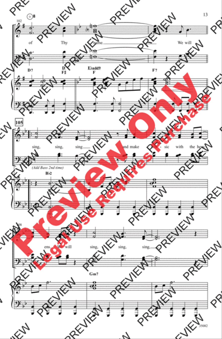 Sing, Sing, Sing 4-Part scores gallery preview page 13