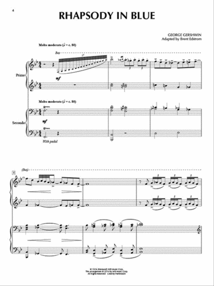 Rhapsody in Blue for Piano Duet 1 Piano, 4-Hands scores gallery preview page 3