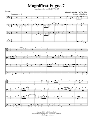 Magnificat Fugue No. 7 for Trombone or Low Brass Quartet
