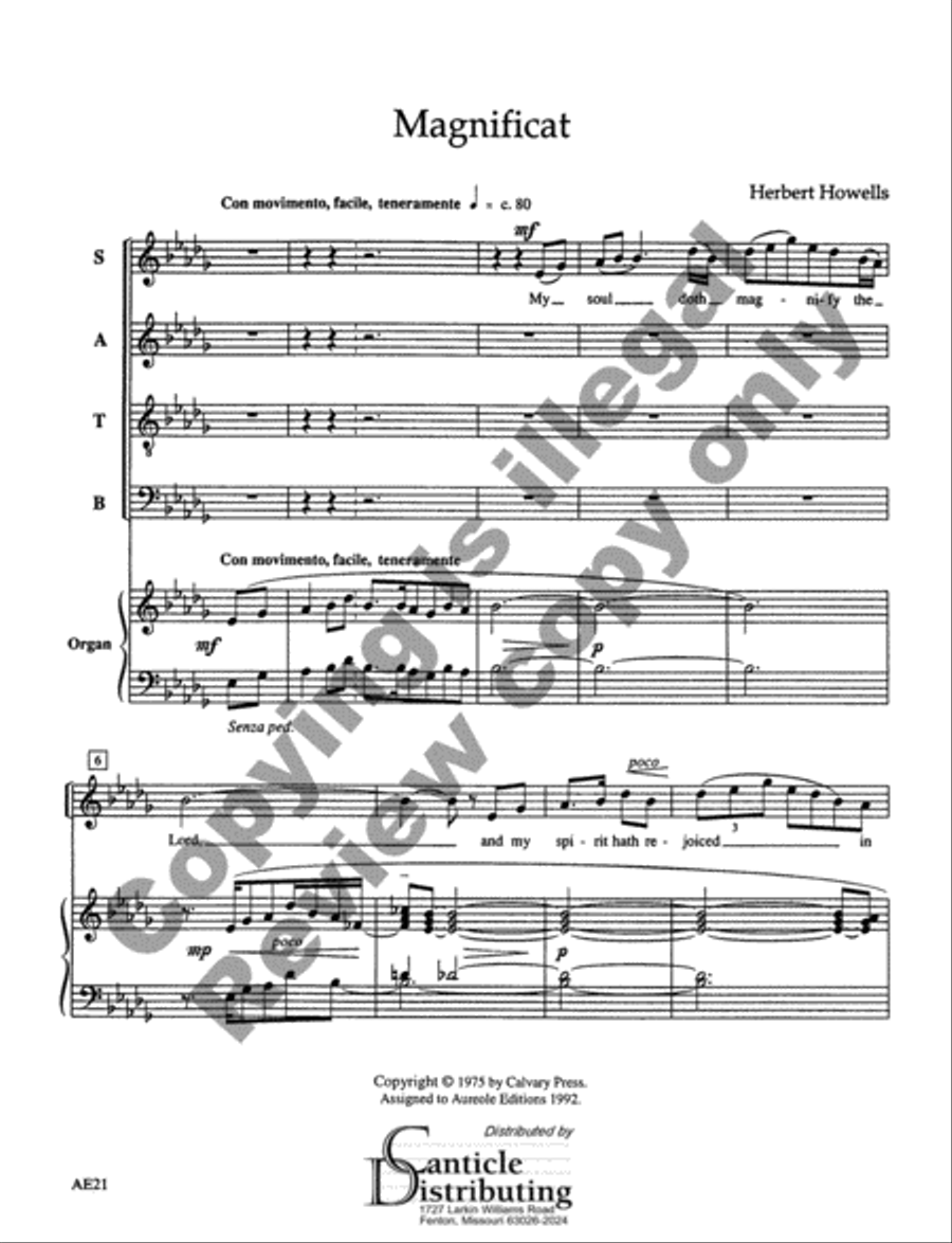 Magnificat & Nunc Dimittis (Dallas Canticles) 4-Part scores gallery preview page 3