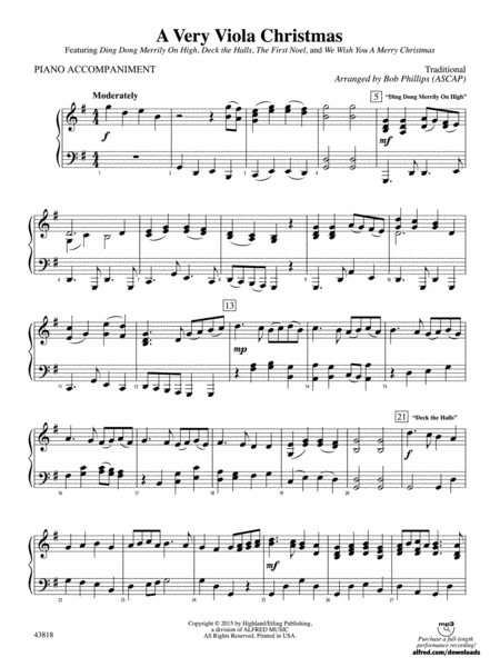 A Very Viola Christmas: Piano Accompaniment