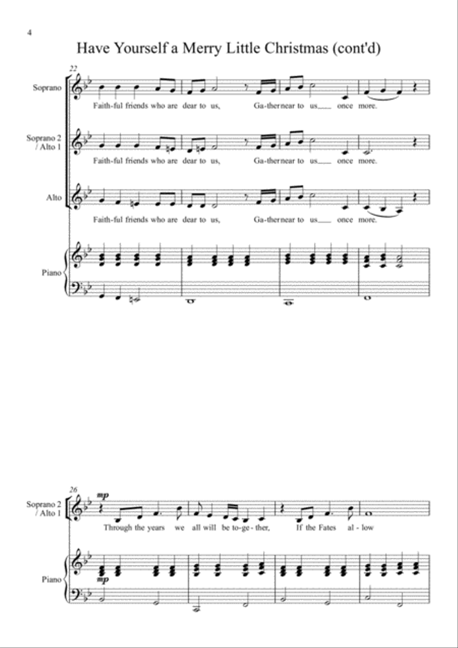 Have Yourself A Merry Little Christmas from MEET ME IN ST. LOUIS SSA scores gallery preview page 4