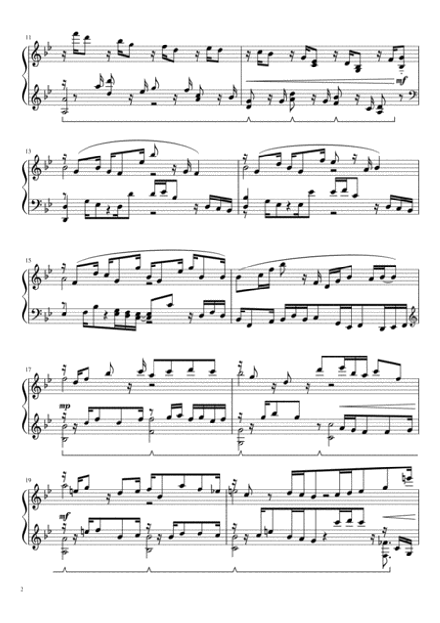 Wind and Sea Piano Solo scores gallery preview page 2