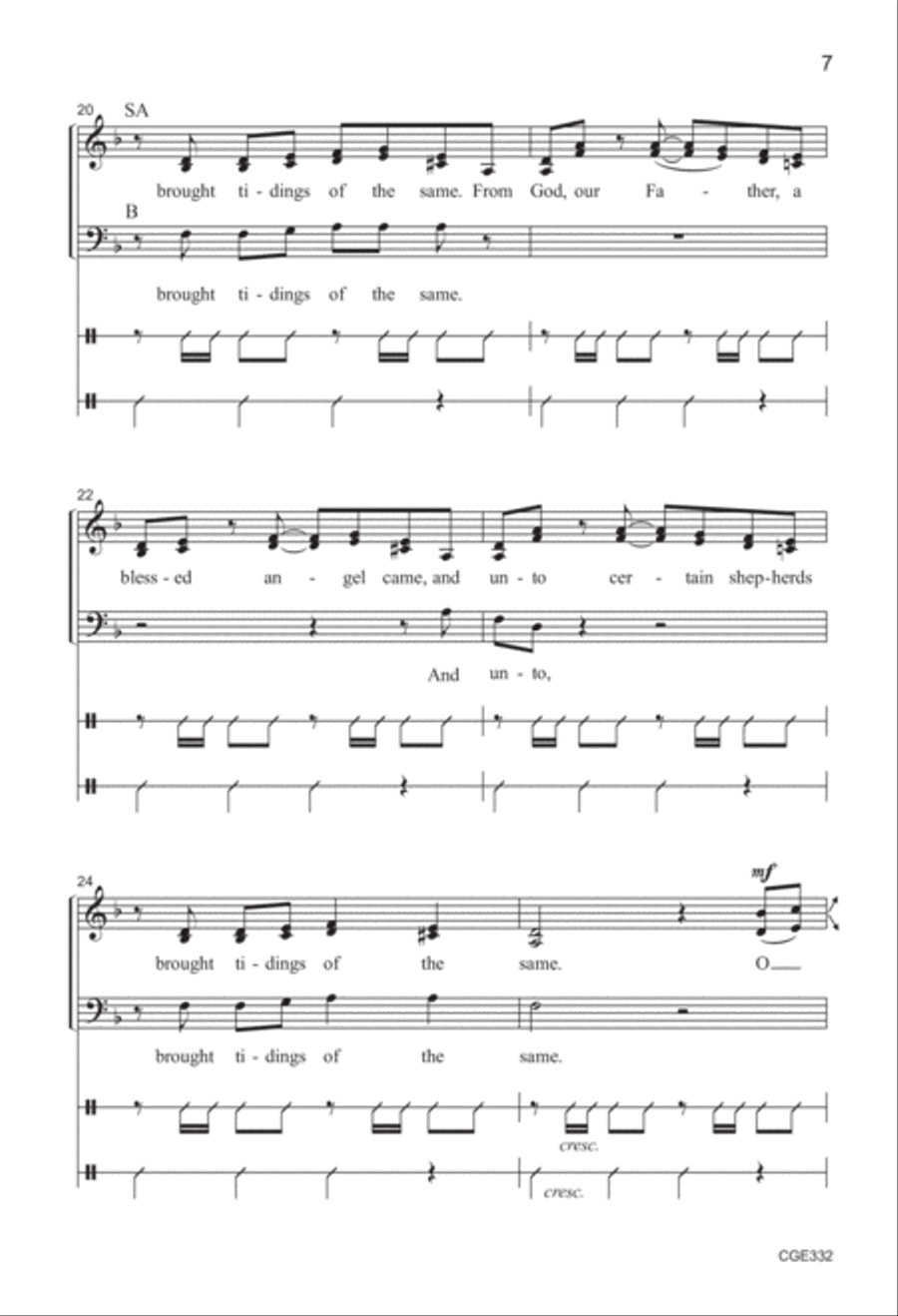 Comfort and Joy (SAB) 3-Part scores gallery preview page 6