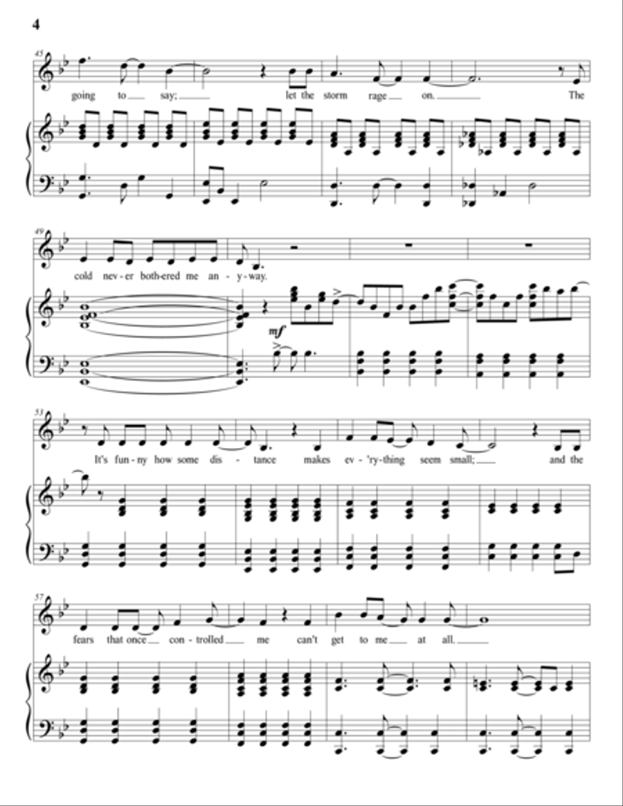 Let It Go (from Frozen) Voice scores gallery preview page 5