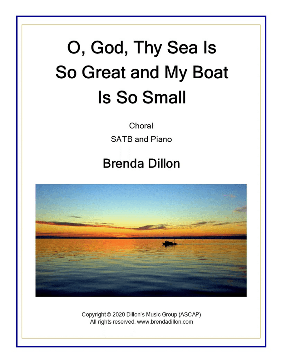 O, God, Thy Sea Is So Great and My Boat Is So Small 4-Part scores gallery preview page 1
