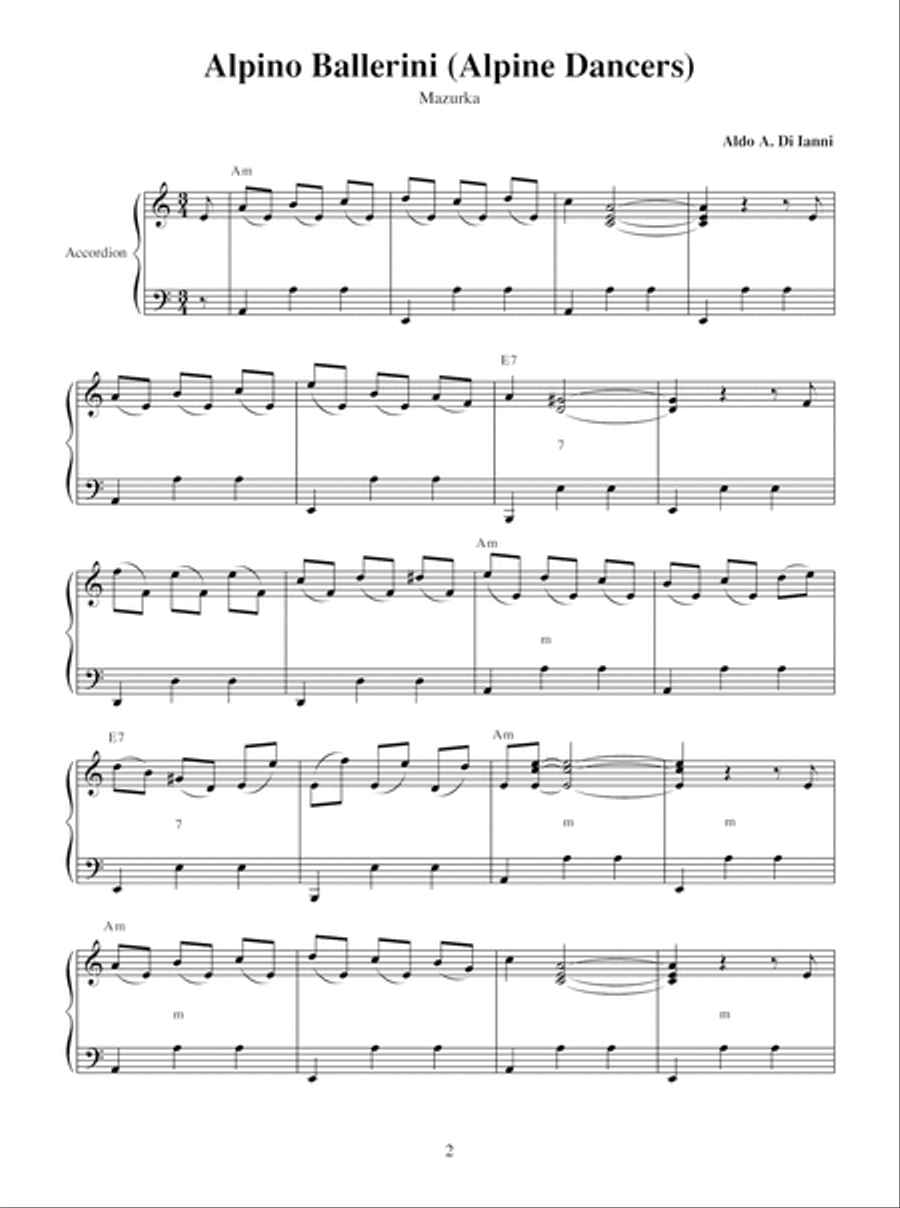 Italian Folk Dances for Accordion Accordion scores gallery preview page 3