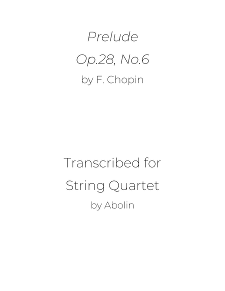 Chopin: Prelude, op.28, No.6 - String Quartet image number null