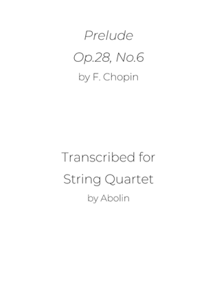Book cover for Chopin: Prelude, op.28, No.6 - String Quartet