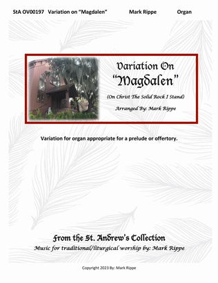 Book cover for Variation on "Magdalen" (On Christ The Solid Rock I Stand) StA OV00197
