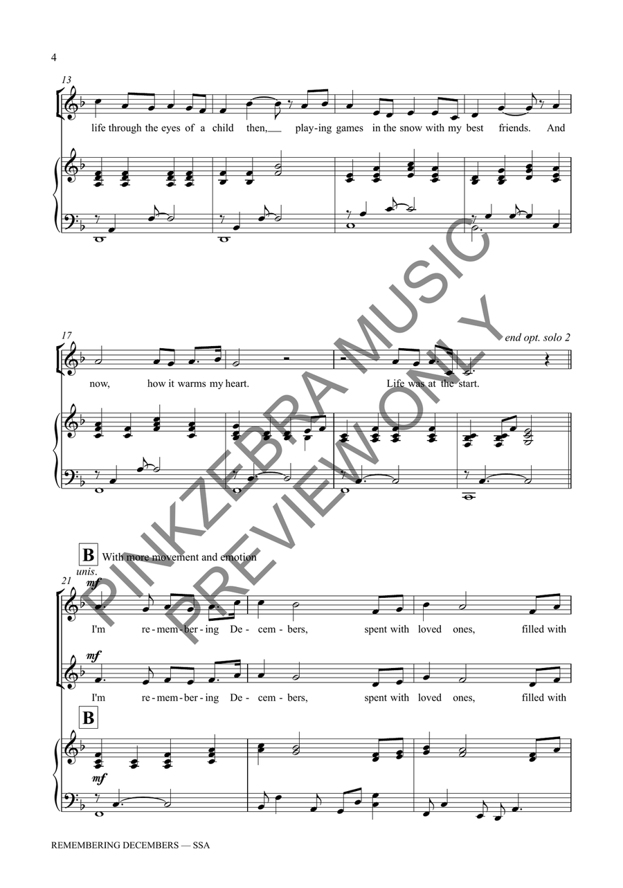 Remembering Decembers (SSA) SSA scores gallery preview page 5