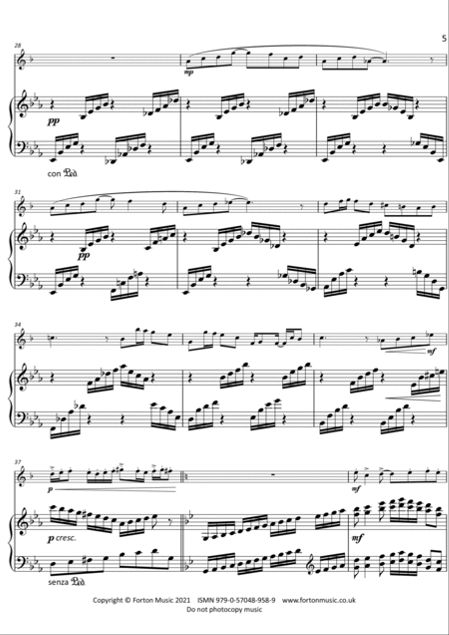 Suite for Trumpet and Piano Trumpet scores gallery preview page 5