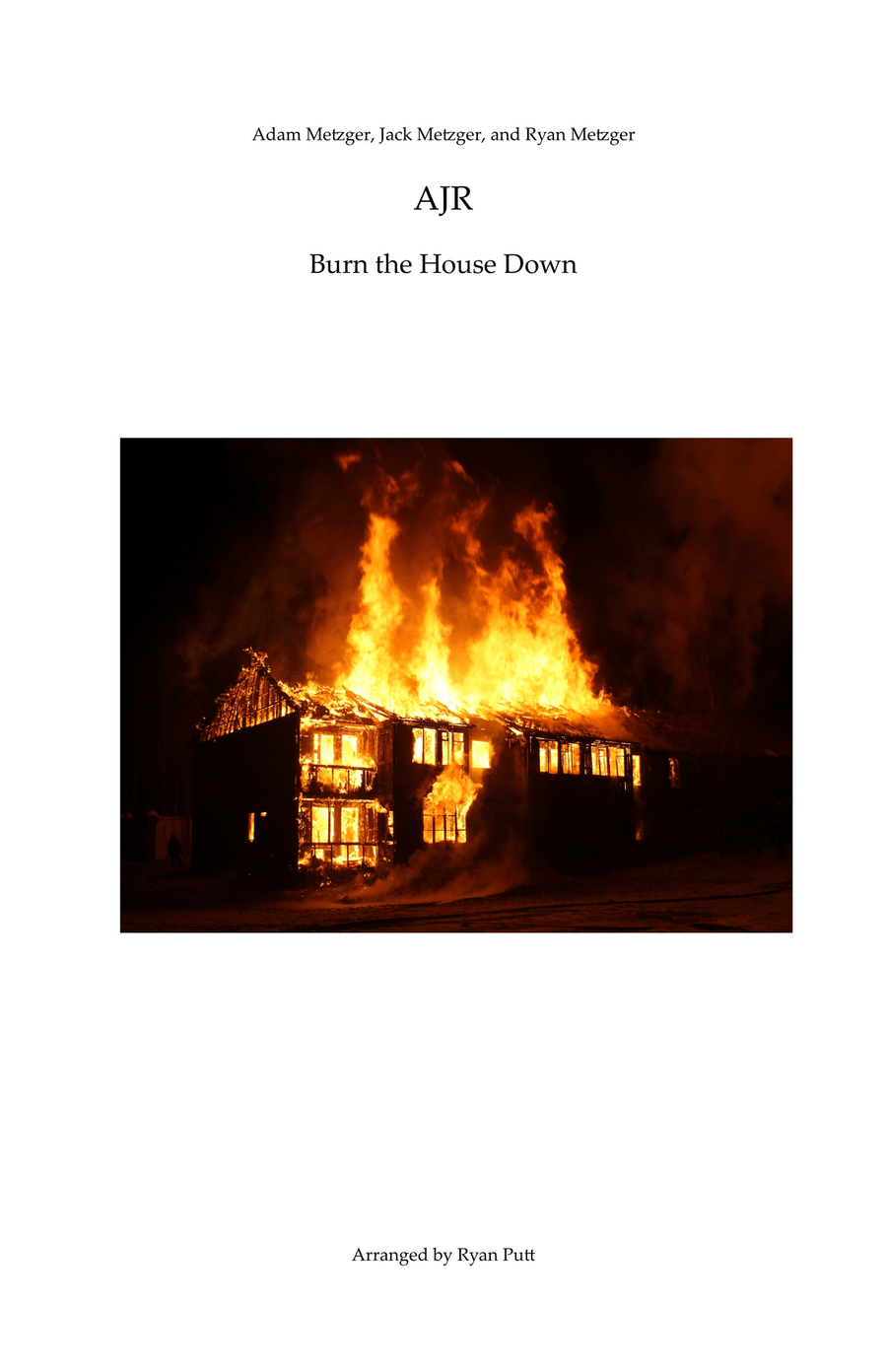 Burn The House Down Marching Band scores gallery preview page 1