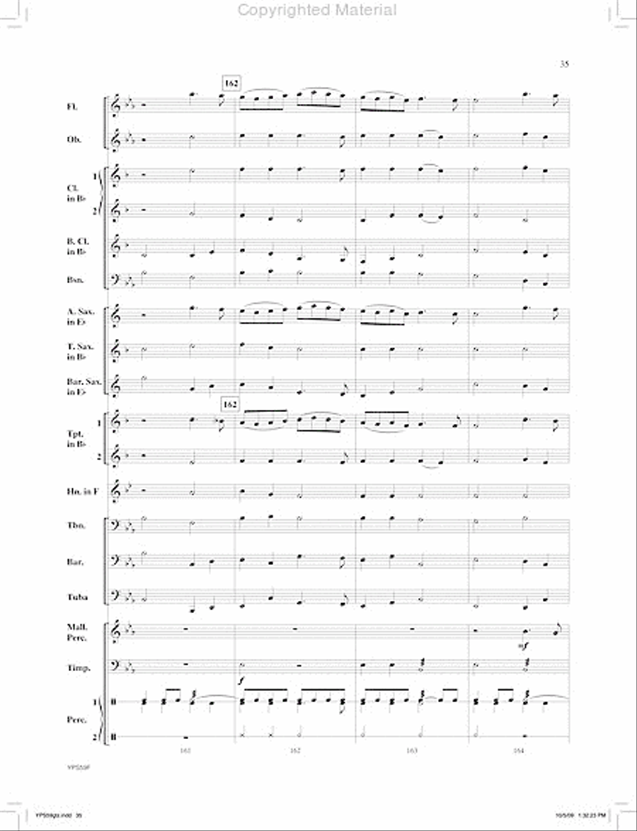 Selections from H.M.S Pianofore Concert Band scores gallery preview page 36