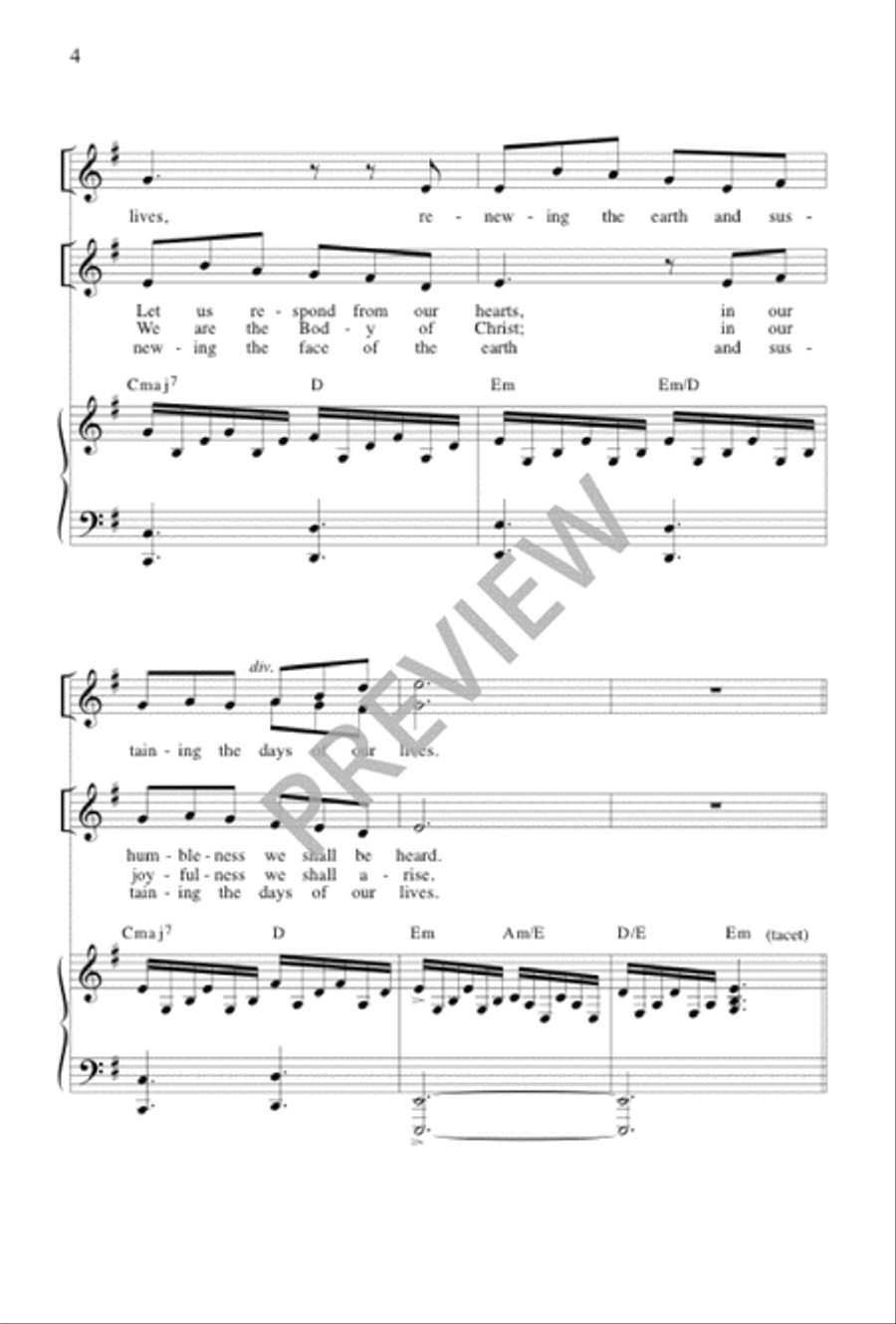 Spirit of Truth and Life Spirit of Truth and Life Unison Choir scores gallery preview page 4