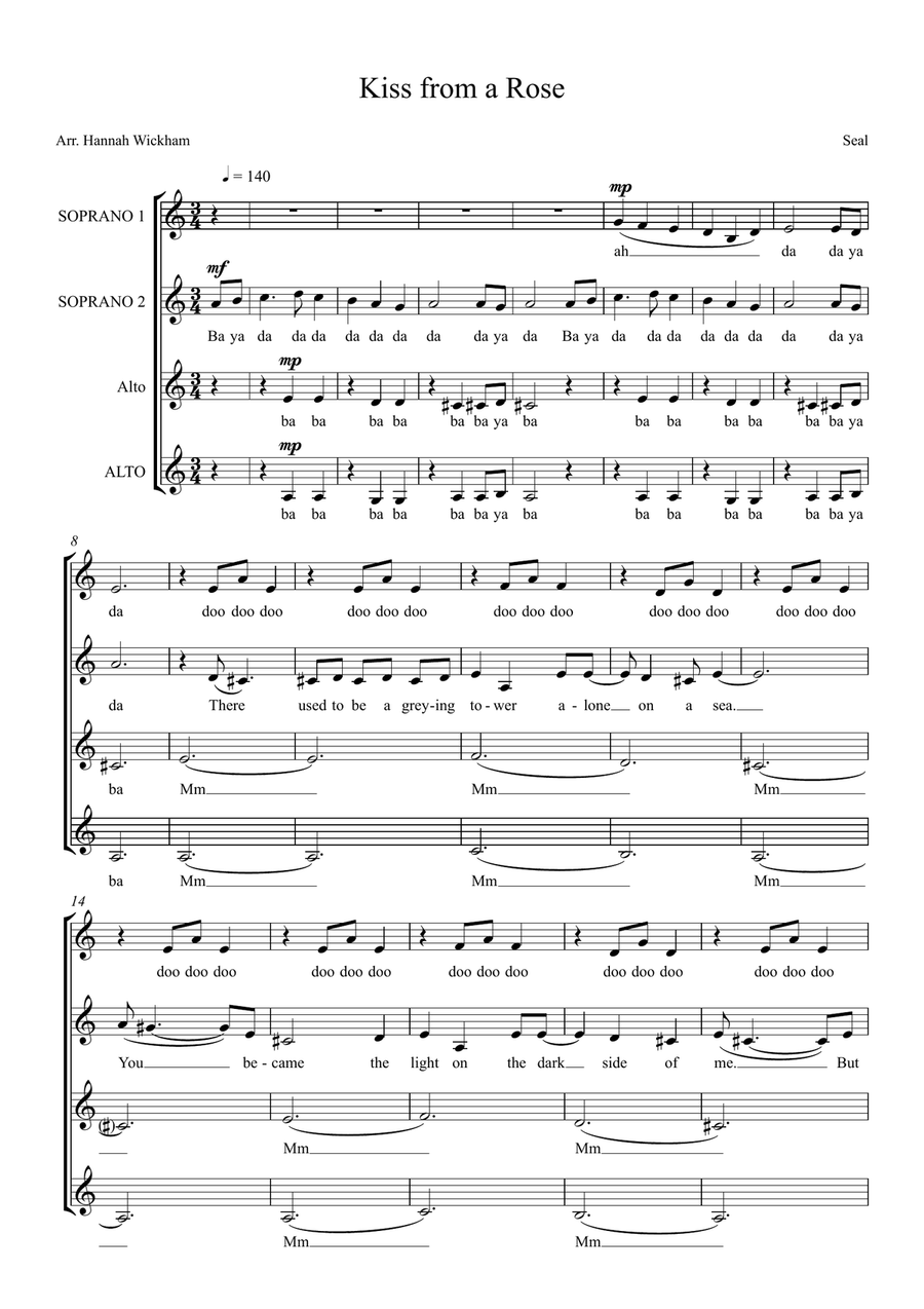 Kiss From A Rose Kiss From A Rose SSAA scores gallery preview page 1